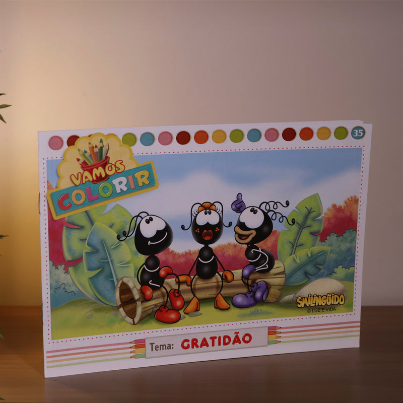 Livro Vamos Colorir | Gratidão | Smilinguido
