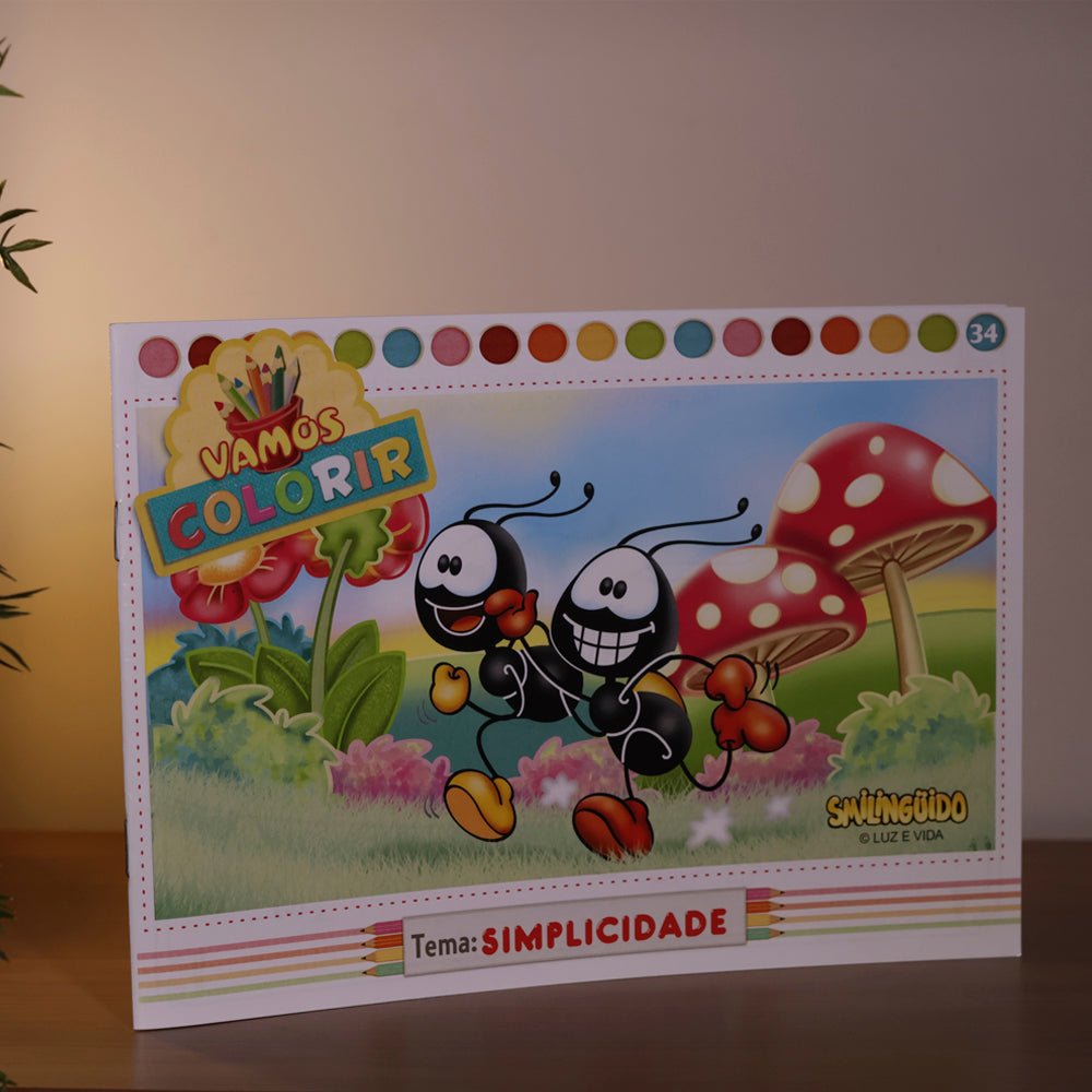 Livro Vamos Colorir | Simplicidade | Smilinguido