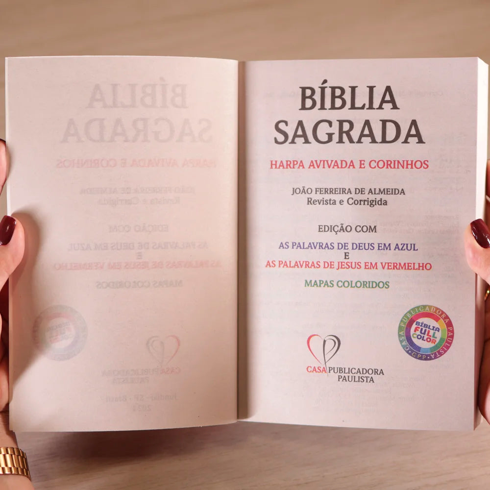 Bíblia Sagrada Creram Nele | ARC | Letra Maior | Harpa e Corinhos | Capa Brochura