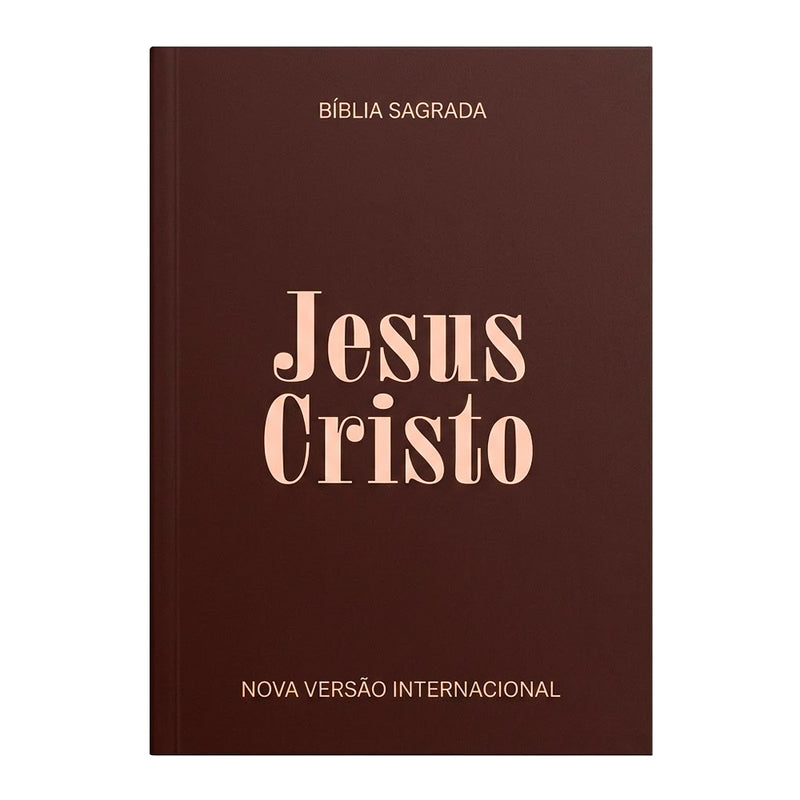 Bíblia Sagrada Jesus Cristo | NVI | Capa Brochura Marrom