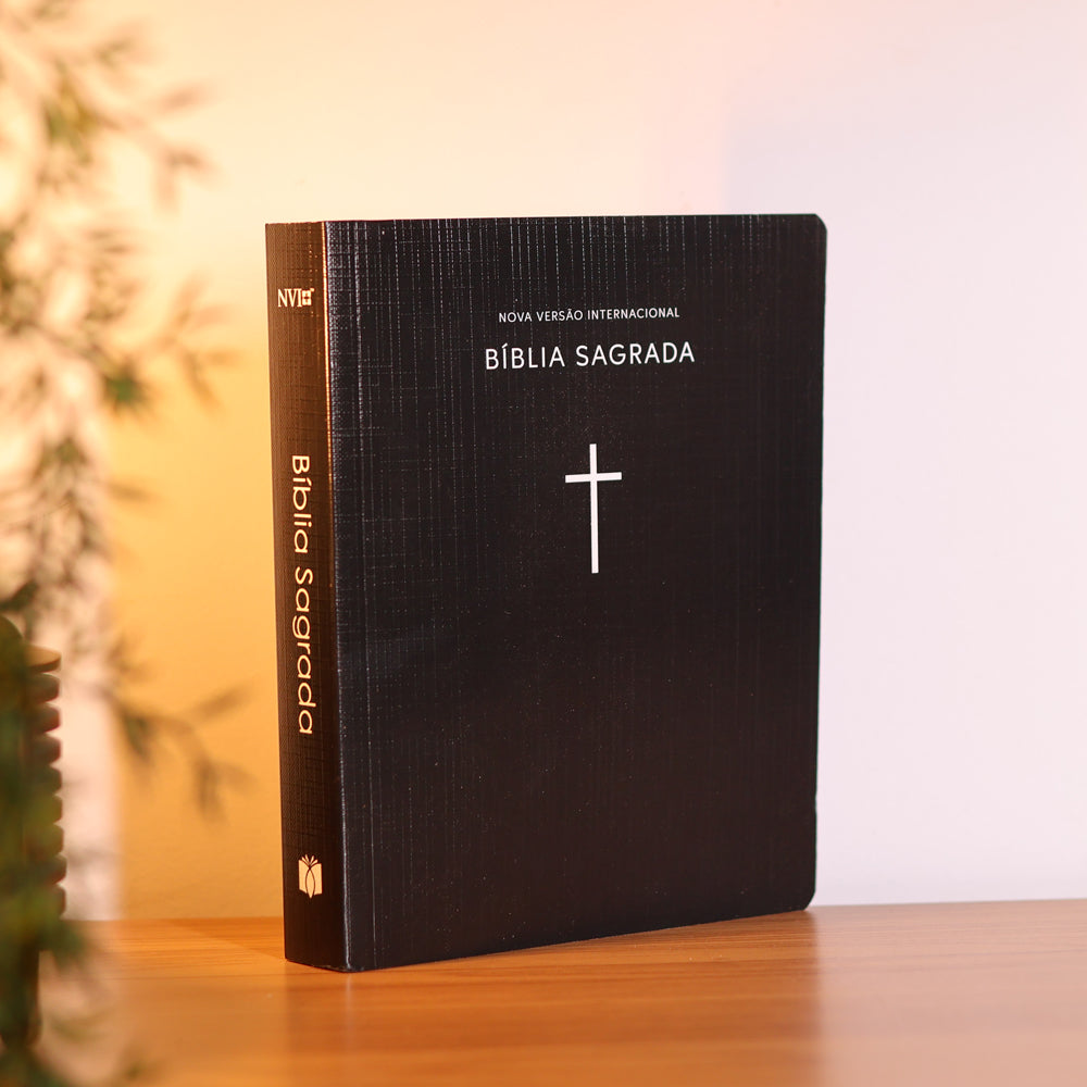 Bíblia Sagrada  | NVI | Capa Brochura Cruz Preta