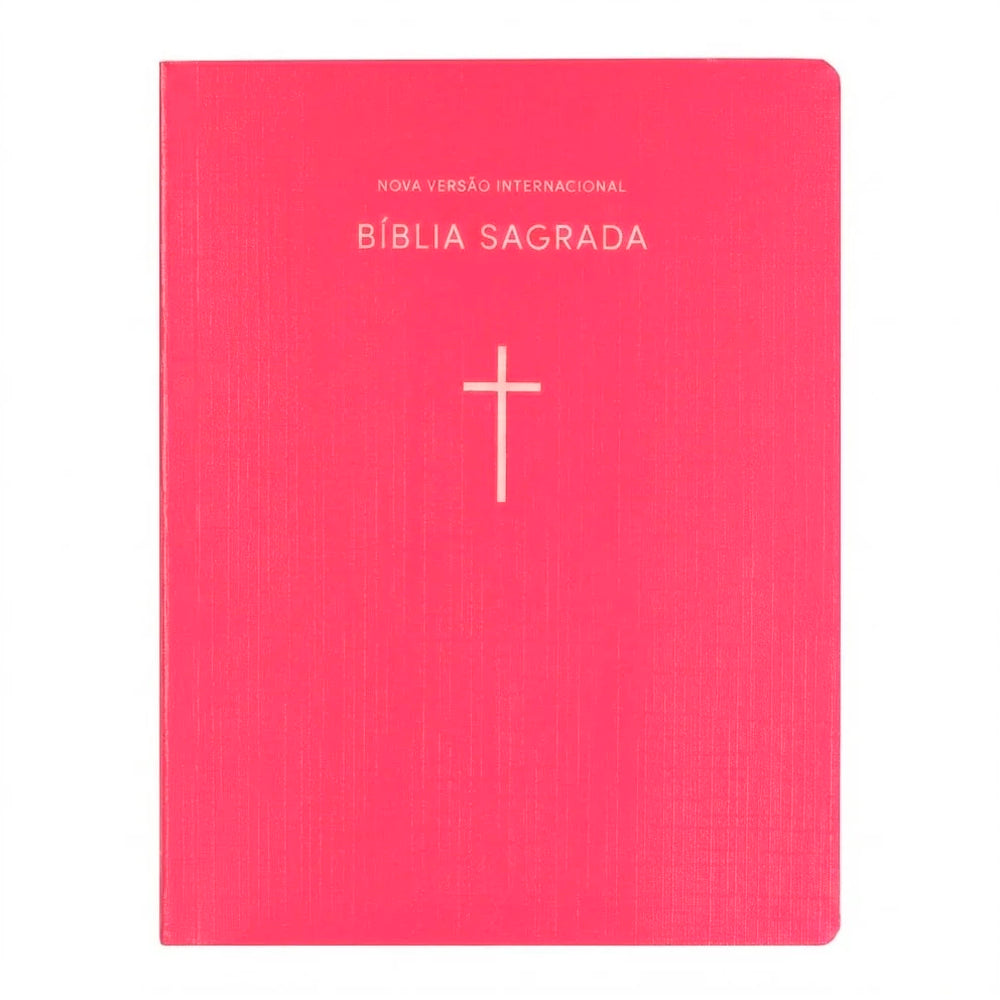 Bíblia Sagrada  | NVI | Capa Brochura Cruz Rosa