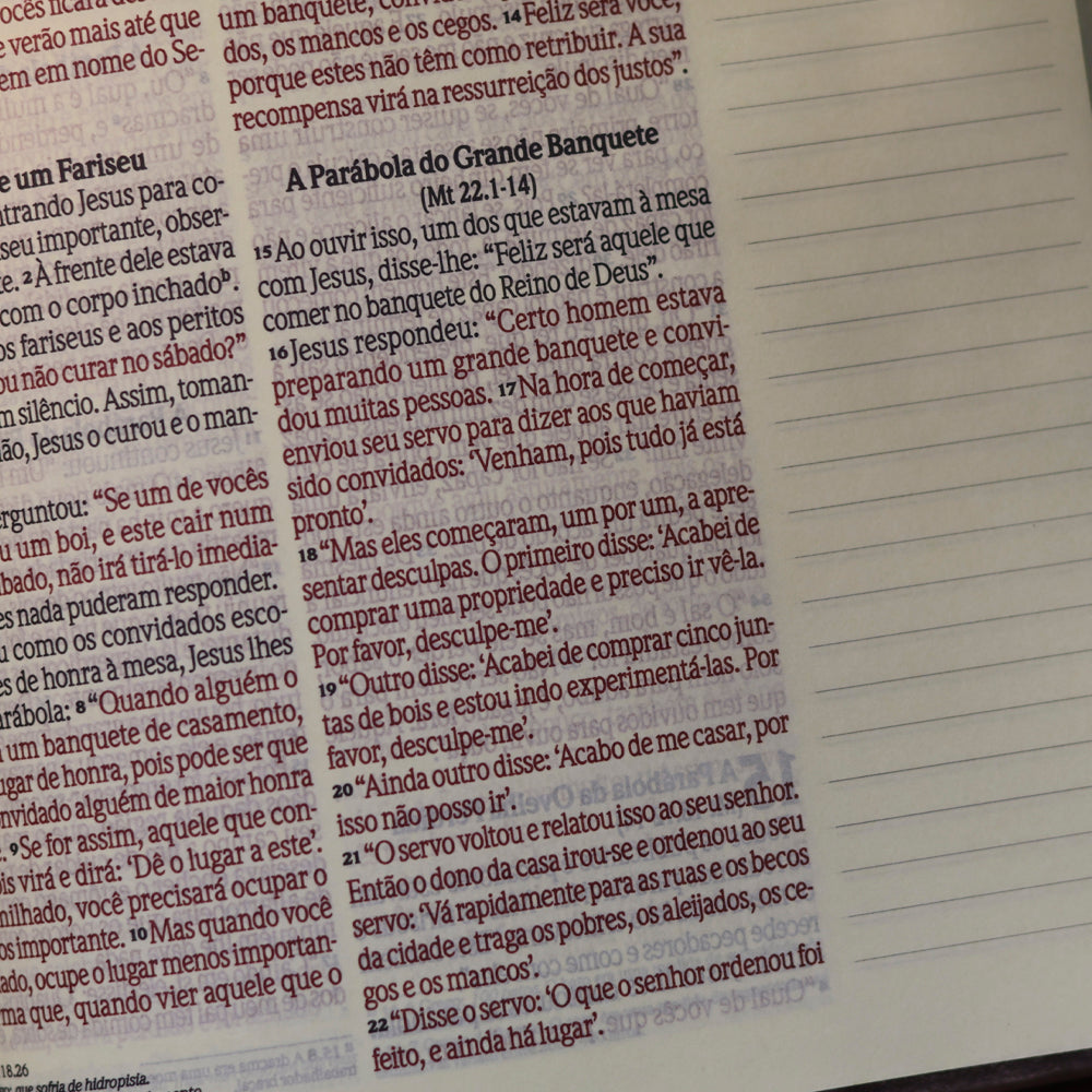 Bíblia Sagrada Leia e Anote Flor do Campo | NVI | Letra Grande | Capa Luxo Fendi