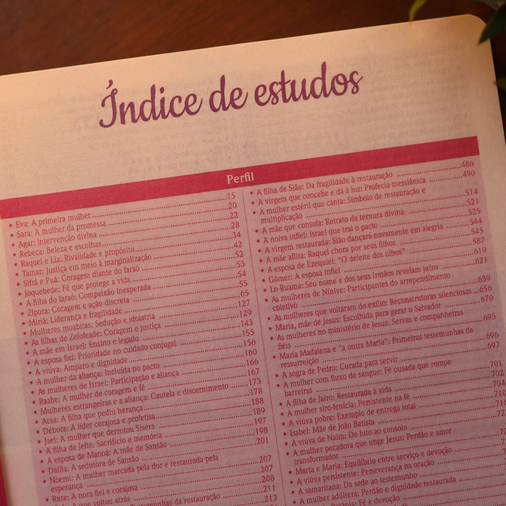 Bíblia de Estudo Para o Cotidiano da Mulher | NVA | Full Collor | Capa Dura Preta Com Lírios