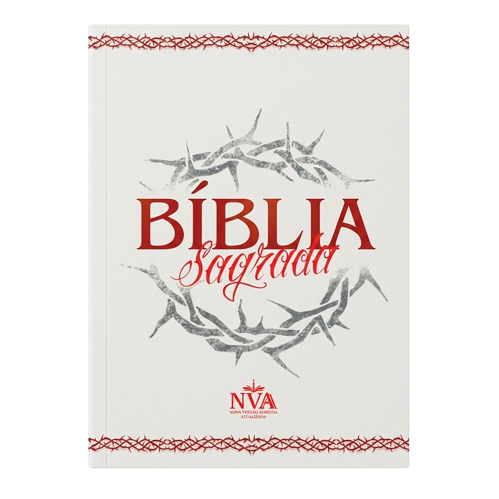 Bíblia Sagrada Coroa Branca | NVA | Full Color | Capa Brochura