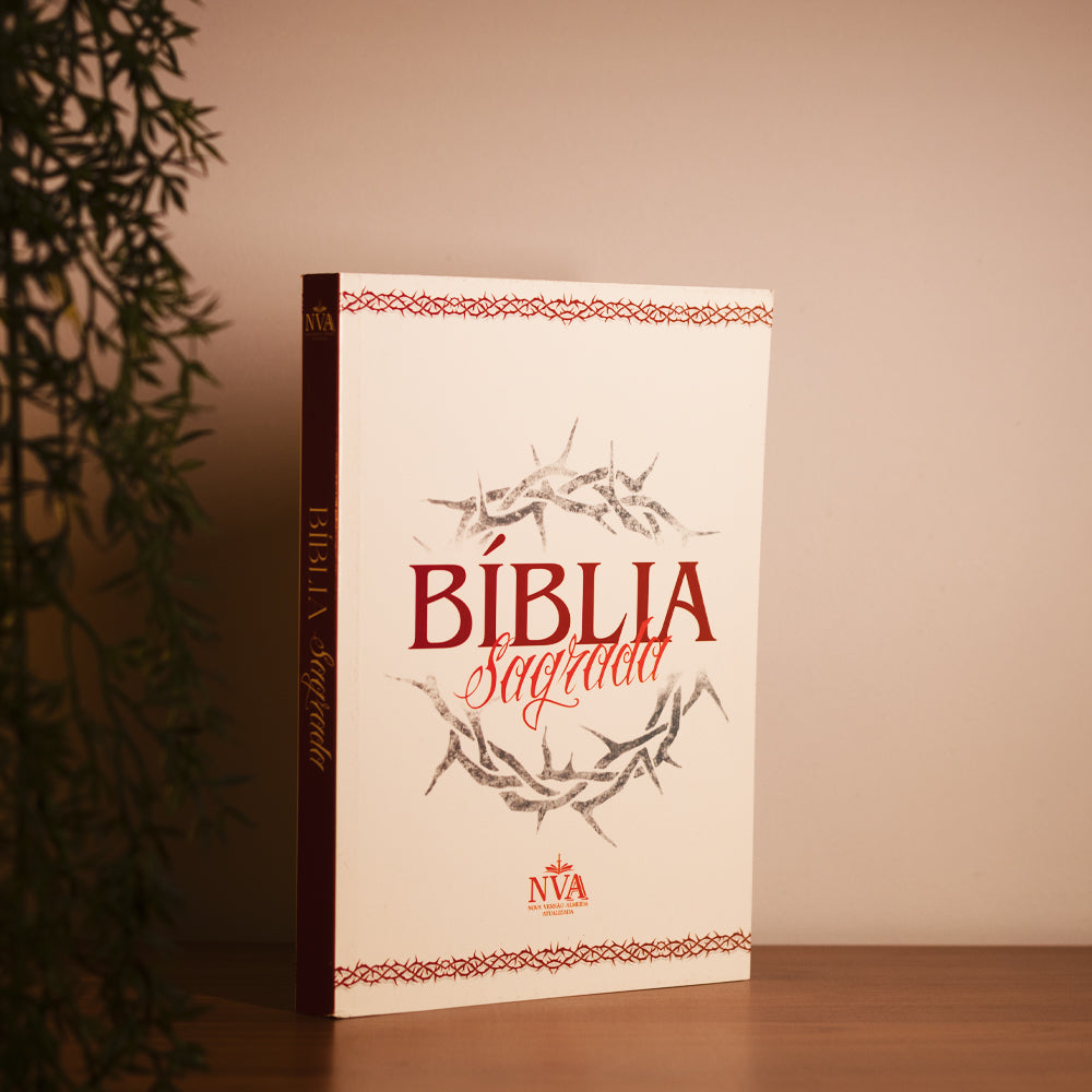 Bíblia Sagrada Coroa Branca | NVA | Full Color | Capa Brochura