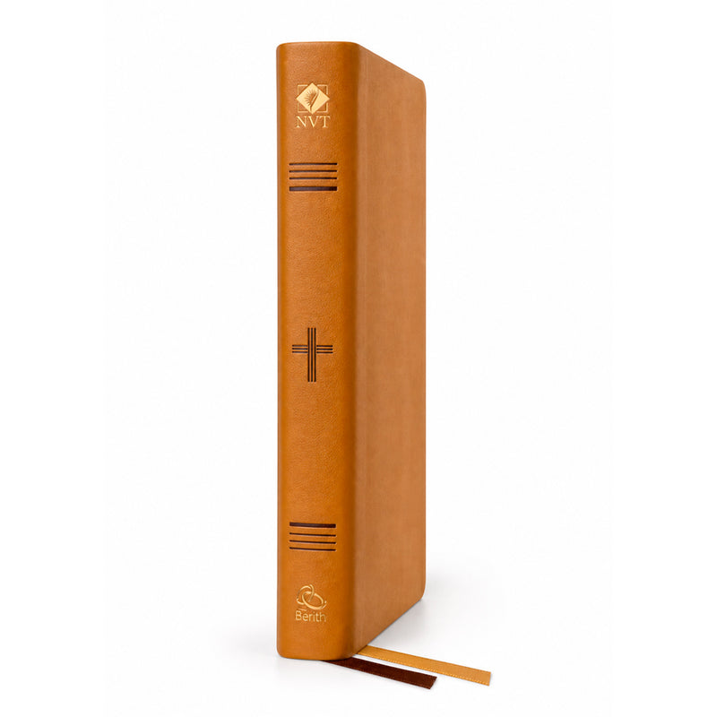 Bíblia Slim Cruz | NVT | Capa Luxo Caramelo