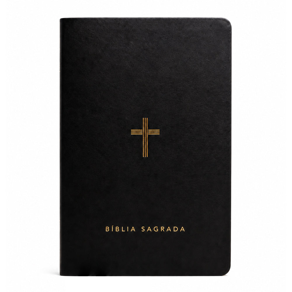Bíblia Slim Cruz | NVT | Capa Luxo Preta
