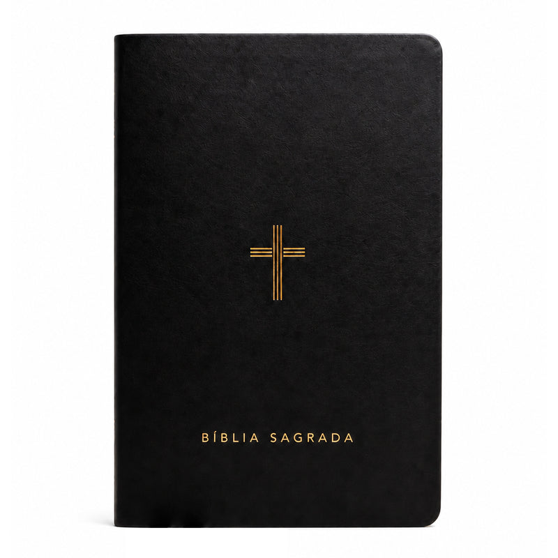 Bíblia Slim Cruz | NVT | Capa Luxo Preta