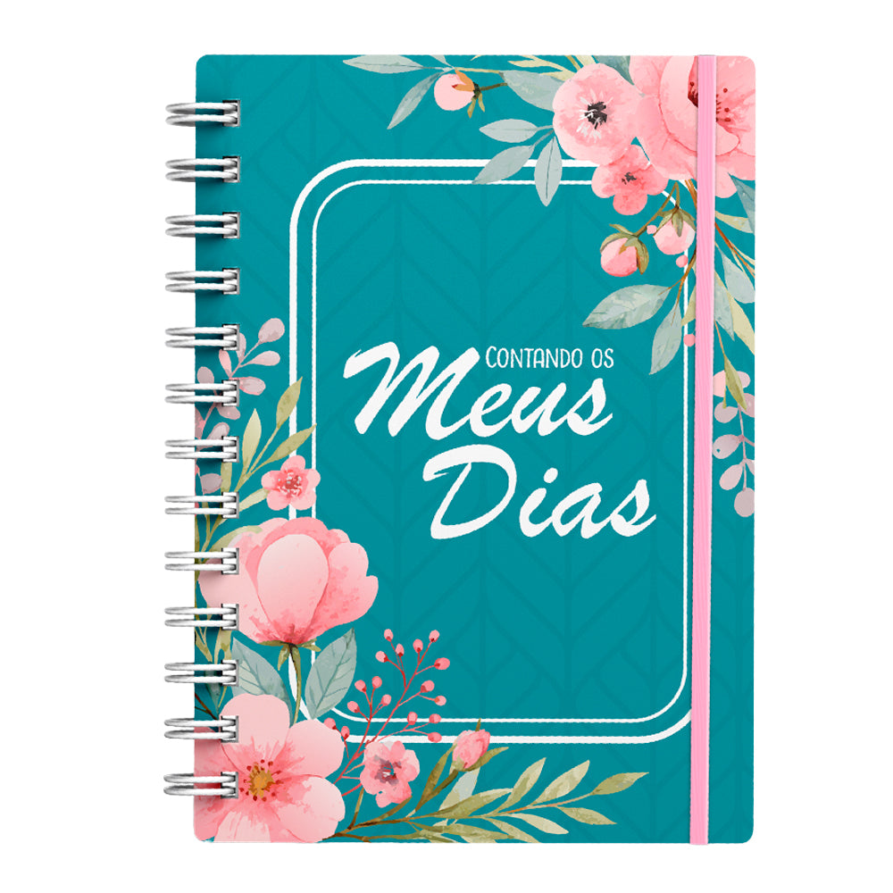 Planner Contando os Meus Dias | Capa Floral Verde