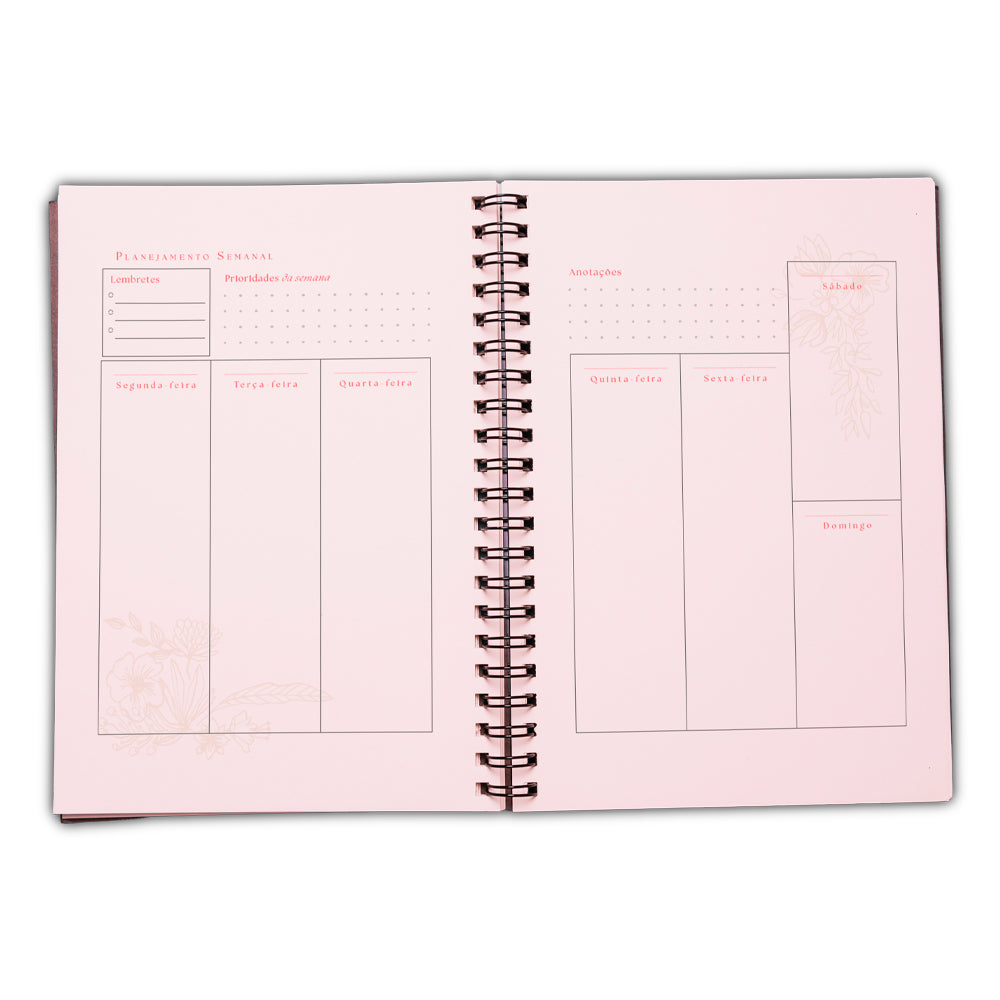 Planner Contando os Meus Dias | Capa Floral Verde