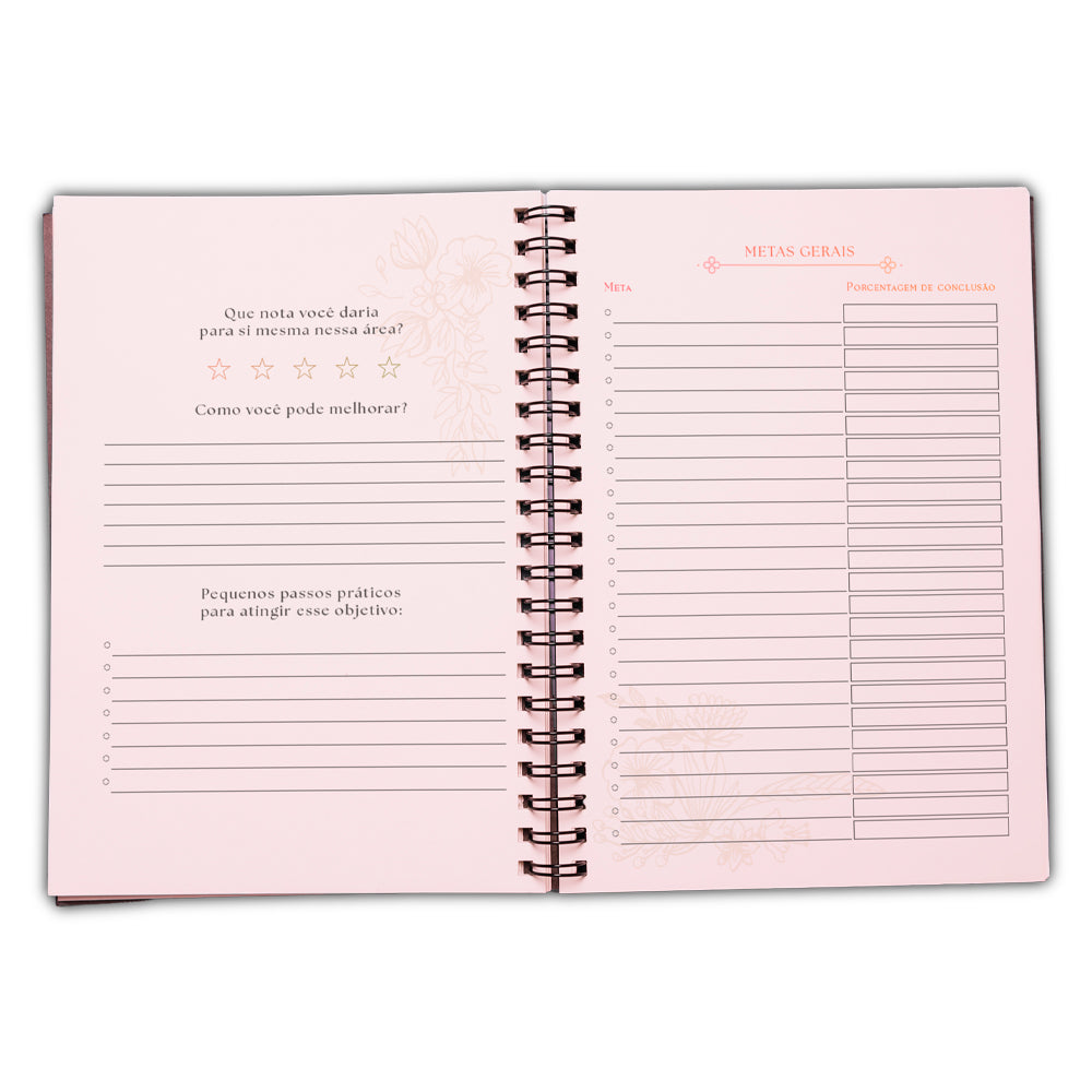 Planner Contando os Meus Dias | Capa Floral Clássica