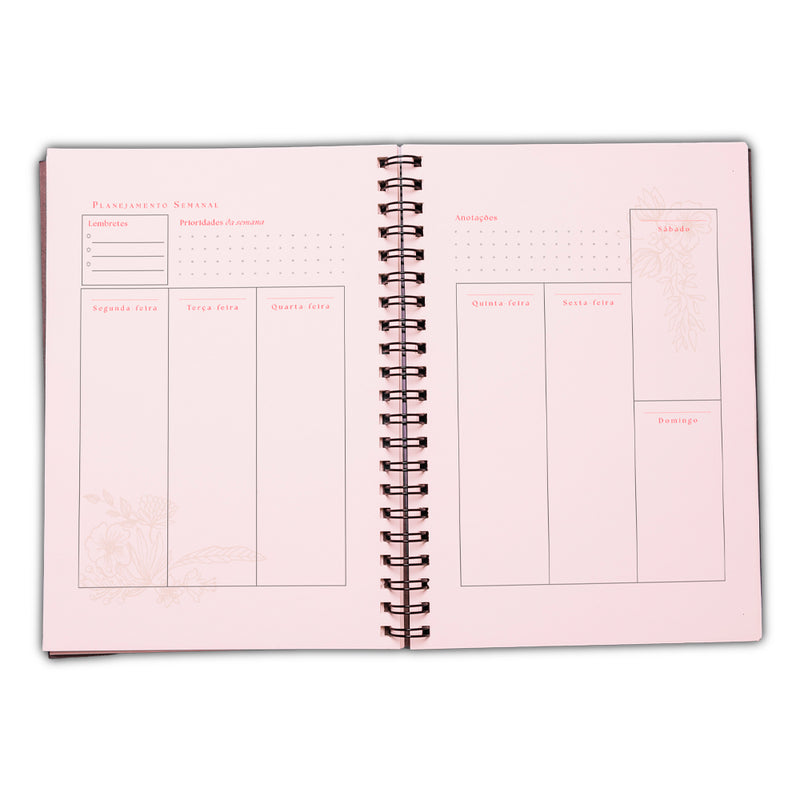 Planner Contando os Meus Dias | Capa Floral Rascunho