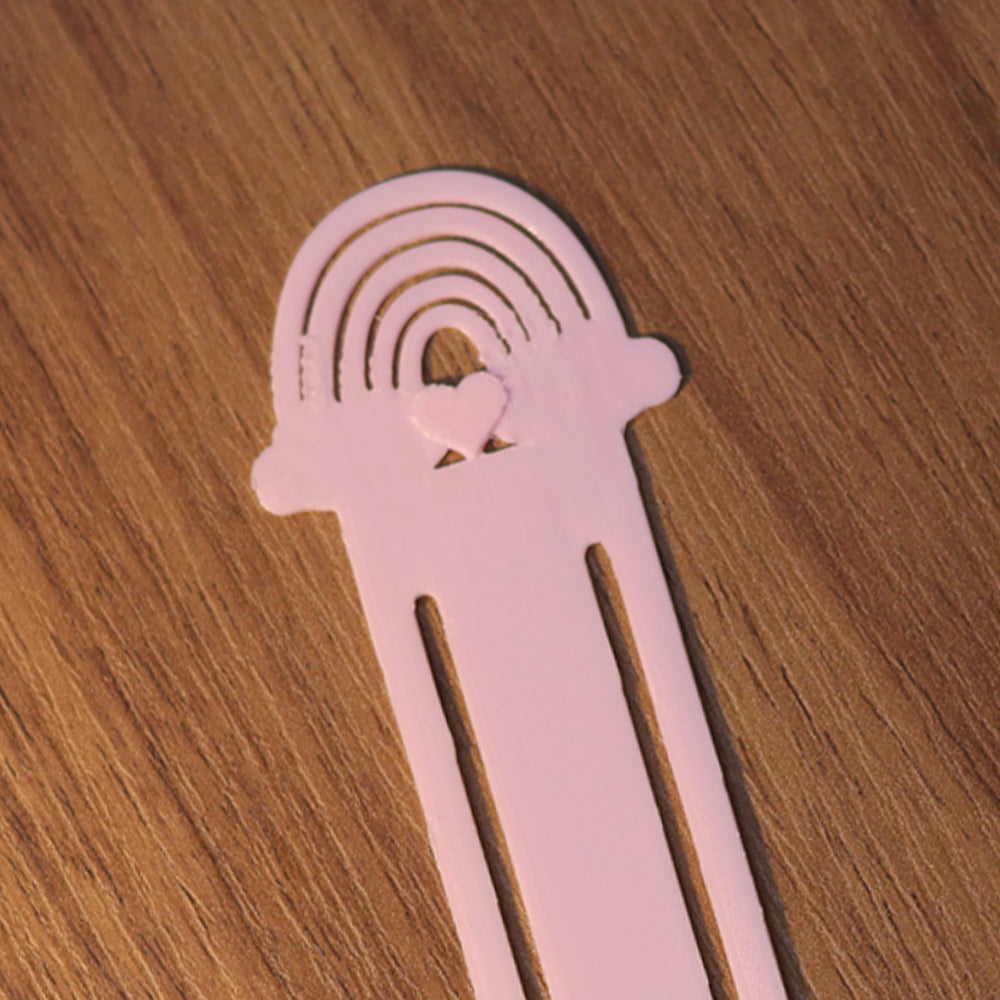 Marca Página 3D | Arco-íris Rosa