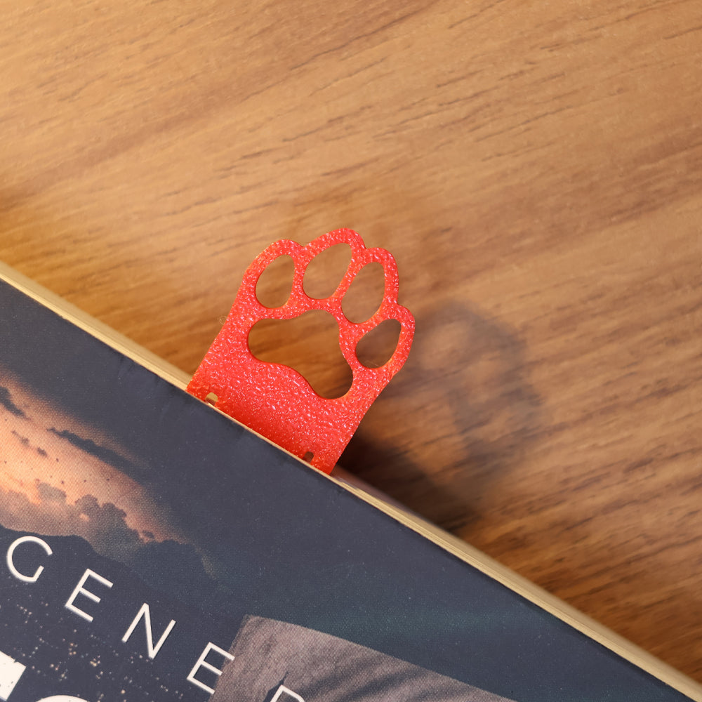 Marca Página 3D | Patinha Canina Vermelha
