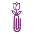 Marca Página 3D | Flor Tulipa Lilás