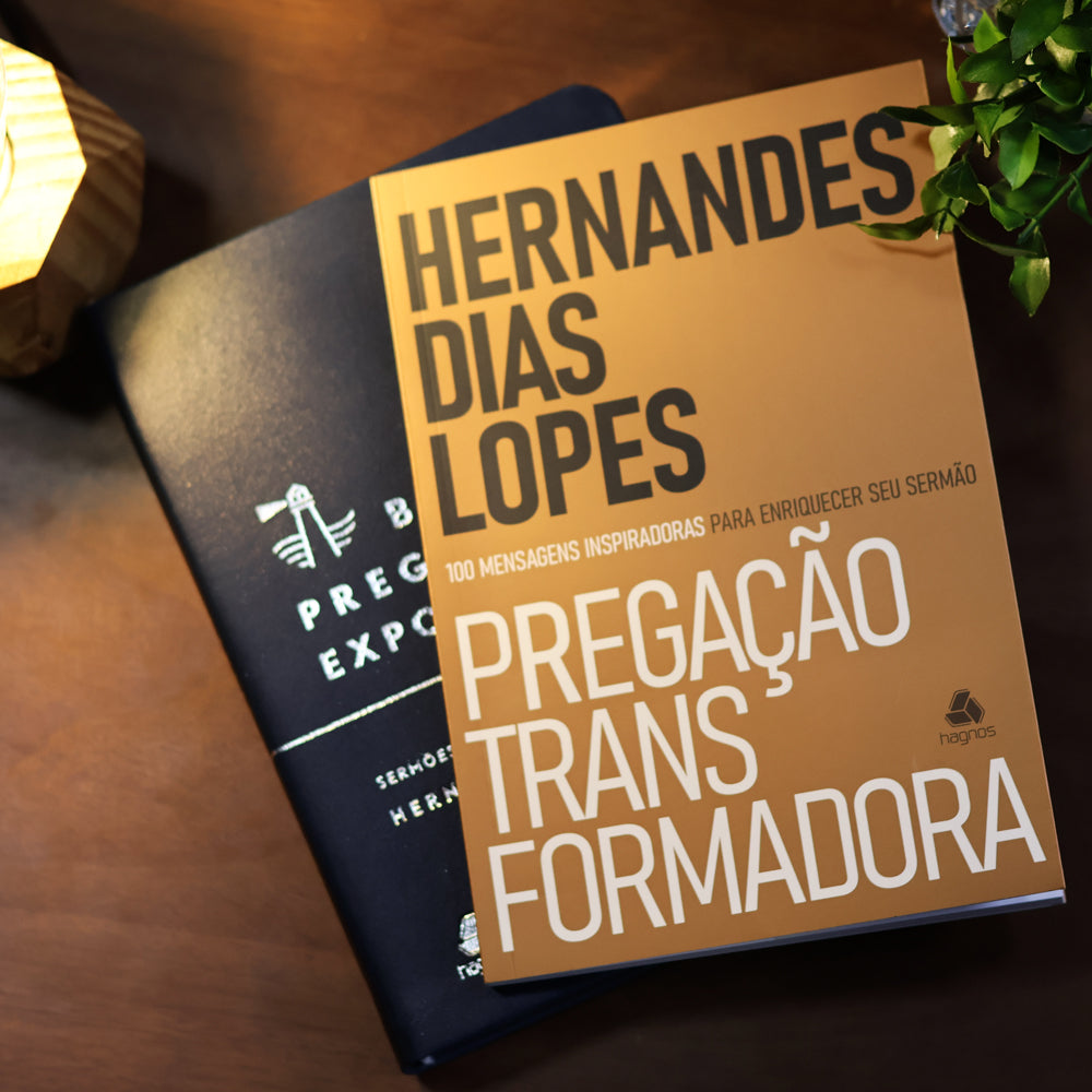 Kit Bíblia Pregação Expositiva | ARA | Luxo Azul + Pregação Transformadora Hernandes Dias Lopes