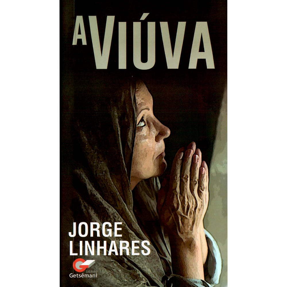 Livro A Viúva de Jorge Linhares, capa escura com imagem de uma mulher orando. — Plenitude