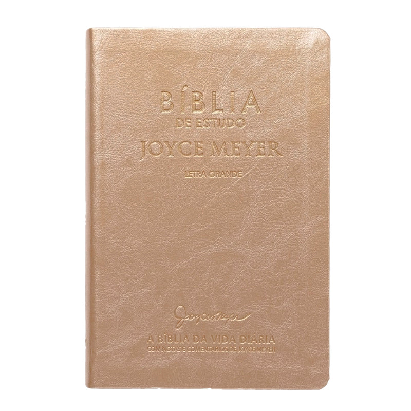 Bíblia De Estudo Joyce Meyer | NVI | Letra Grande | Capa Dourada