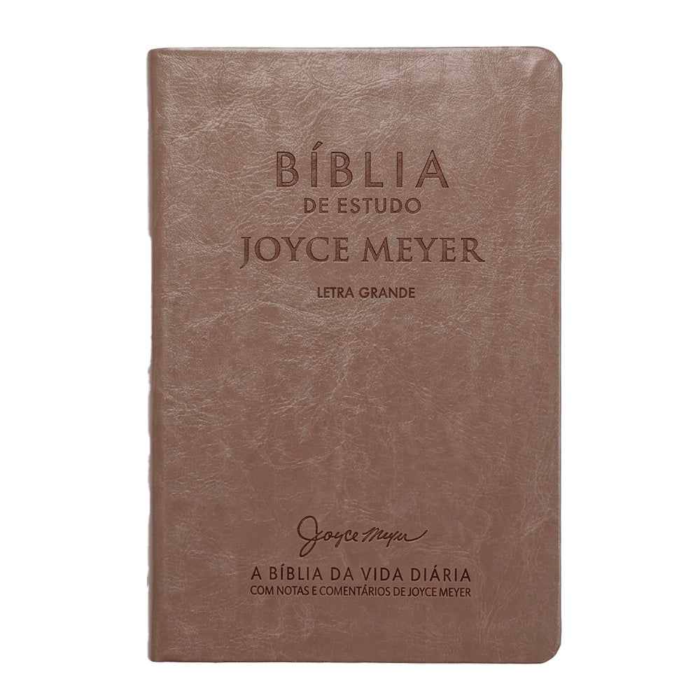 Bíblia De Estudo Joyce Meyer | NVI | Letra Grande | Capa Marrom Claro