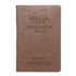 Bíblia de Estudo Joyce Meyer, NVI, letra grande, capa marrom claro com textura e assinatura. — Plenitude