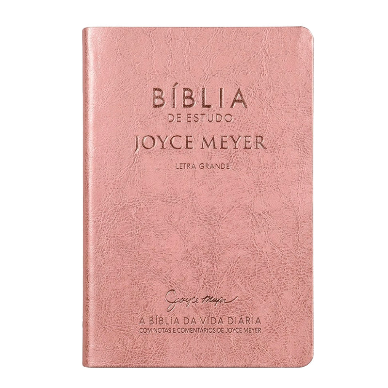 Bíblia De Estudo Joyce Meyer | NVI | Letra Grande | Capa Rosa