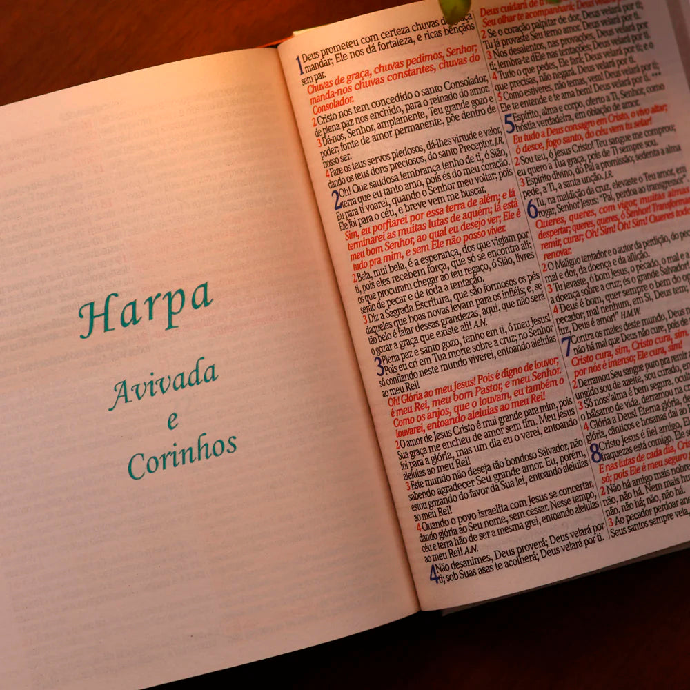 Bíblia Sagrada | ARC | Harpa Avivada e Corinhos | Jumbo | Capa Dura Preta