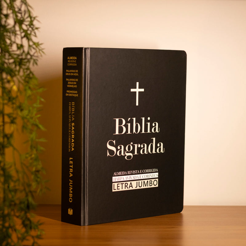 Bíblia Sagrada | ARC | Harpa Avivada e Corinhos | Jumbo | Capa Dura Preta