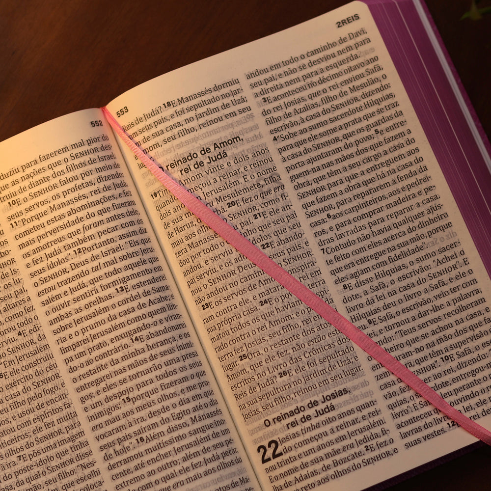 Bíblia Sagrada King James | KJC | Letra Extra Grande | Capa Dura Rosa