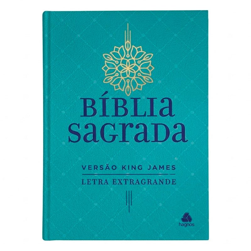 Bíblia Sagrada King James | KJC | Letra Extra Grande | Capa Dura Turquesa Getsemani