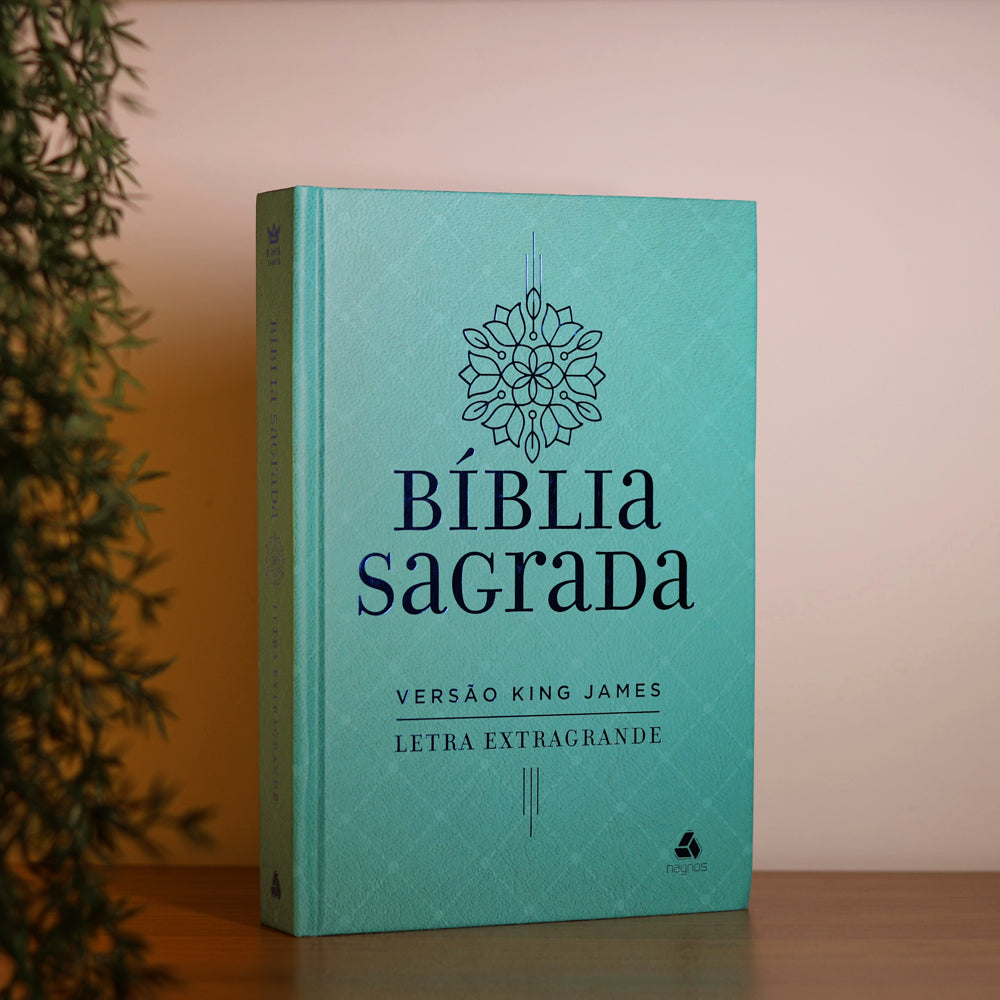 Bíblia Sagrada King James | KJC | Letra Extra Grande | Capa Dura Turquesa Getsemani