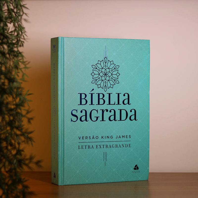 Bíblia Sagrada King James | KJC | Letra Extra Grande | Capa Dura Turquesa Getsemani