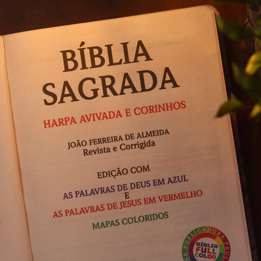 Bíblia Sagrada Leão Yeshua | ARC | Letra Maior | Harpa e Corinhos | Capa Dura