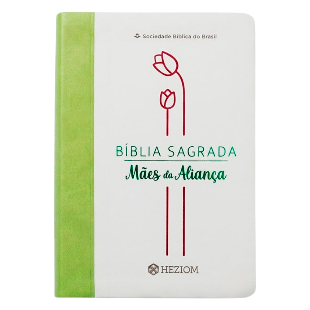 Bíblia Sagrada Mães da Aliança | ARA | Letra Normal | Capa Luxo Verde Marfim