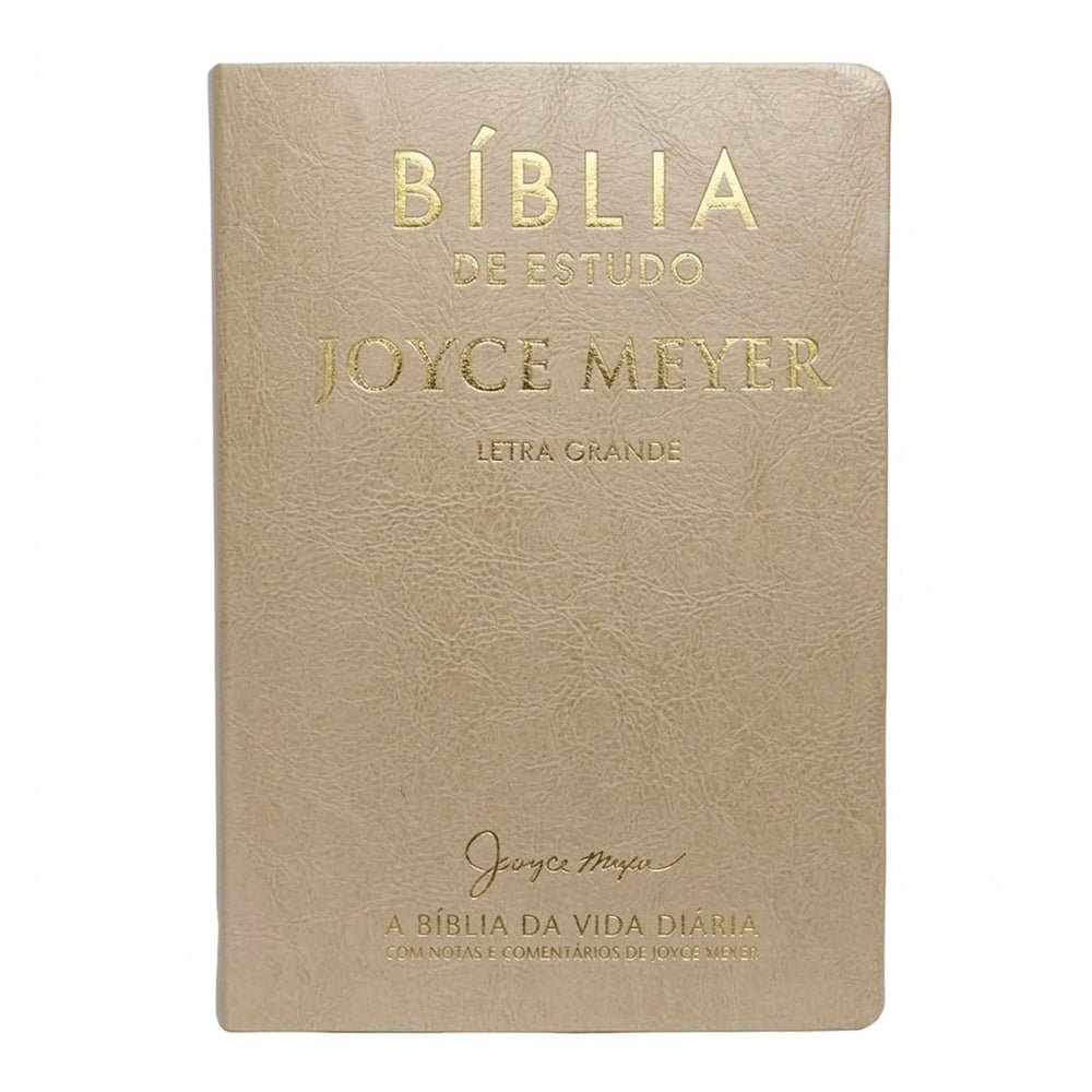 Bíblia De Estudo Joyce Meyer | NVI | Letra Grande | Capa Luxo Dourada