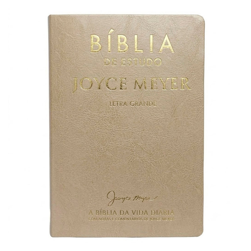 Bíblia De Estudo Joyce Meyer | NVI | Letra Grande | Capa Luxo Dourada