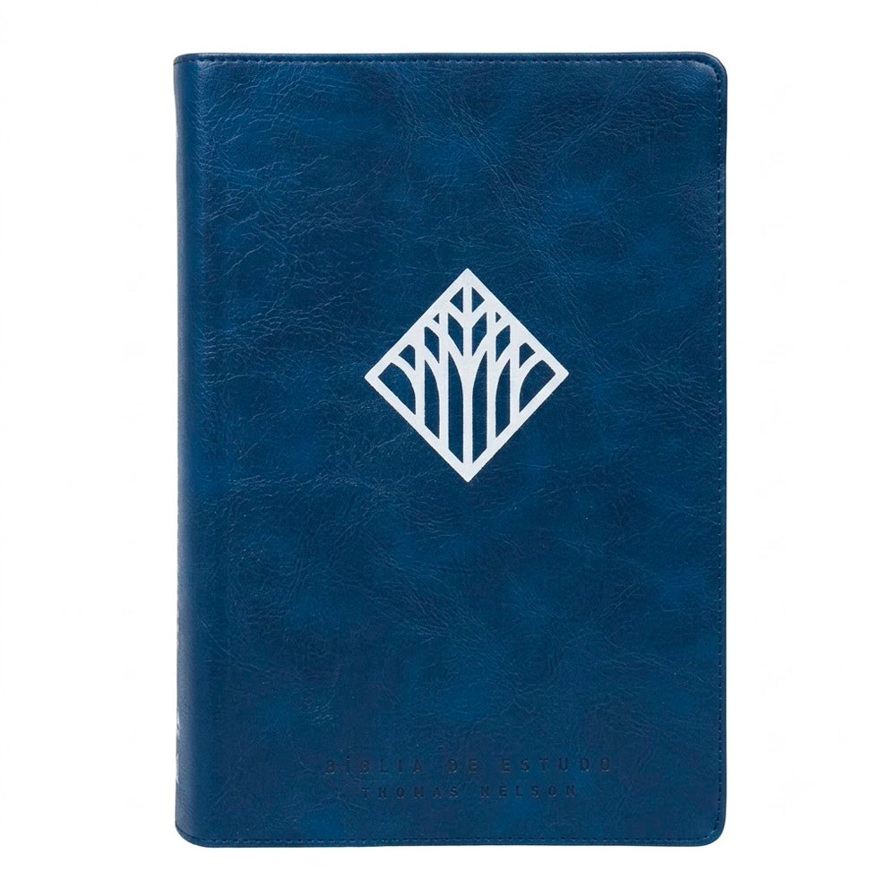 Bíblia De Estudo Thomas Nelson | NVI | Letra Normal | Capa Luxo Azul