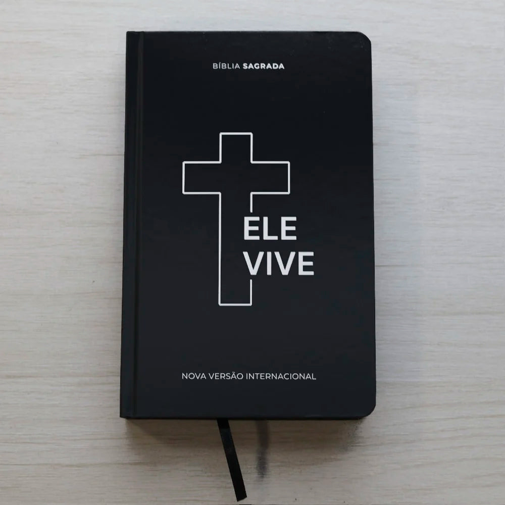 Kit Livro Bloco de Anotações  | Capa Brochura e Bíblia Sagrada Ele Vive | NVI | Letra Maior | Capa Dura Ilustrada