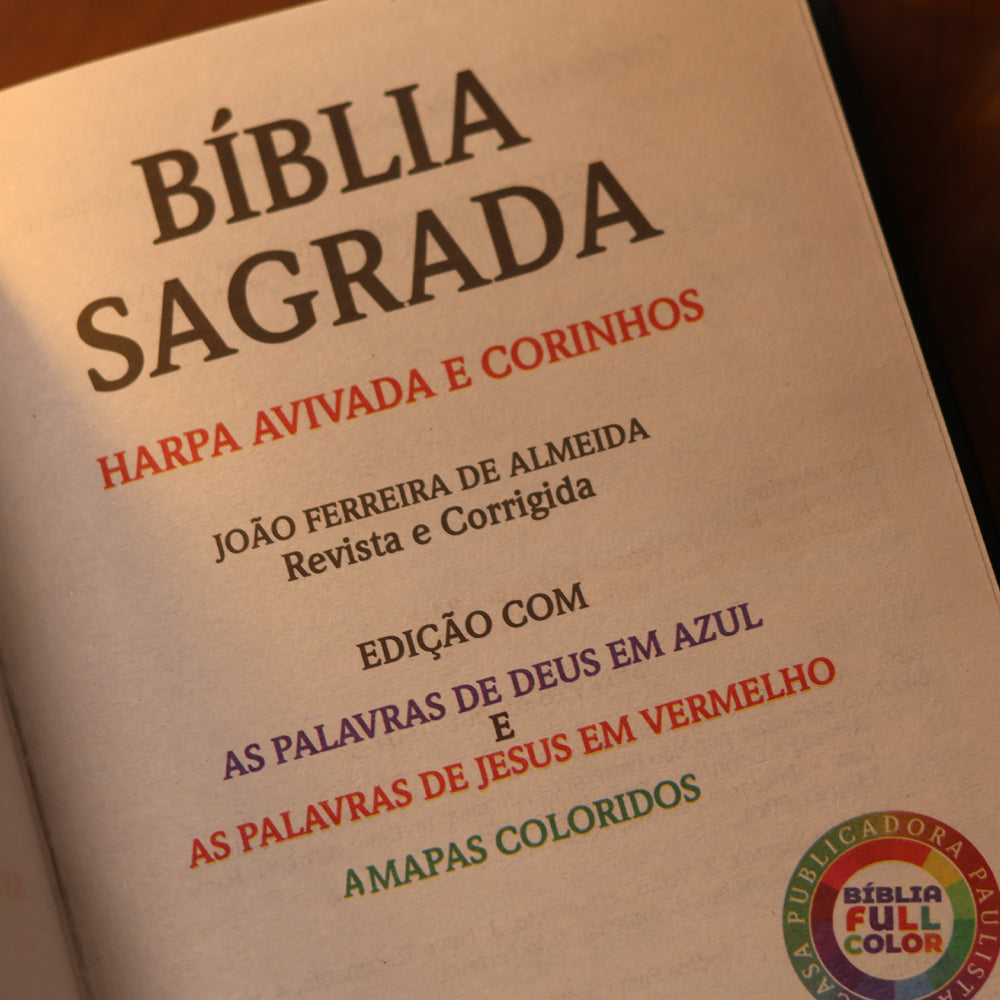 Bíblia Sagrada | Letra Gigante | ARC | Harpa Avivada e Corinhos | Capa PU Luxo Arabesco Preto e Café