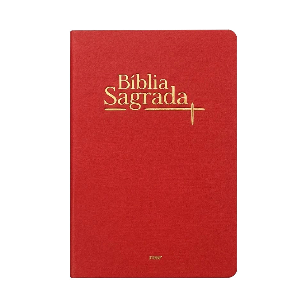 Bíblia Sagrada | NVI | Letra Normal | Capa Luxo Vermelha Fosca