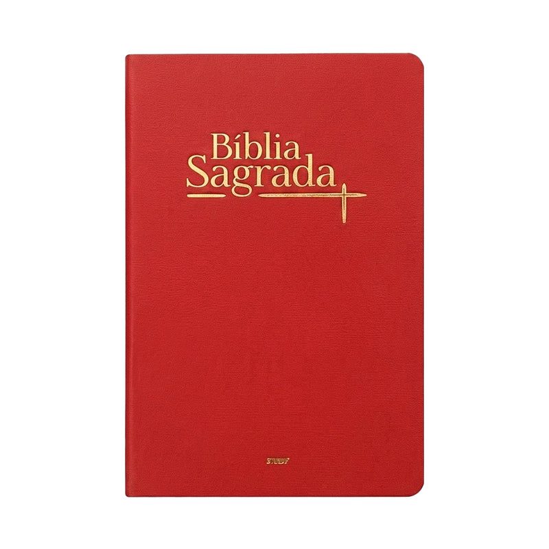 Bíblia Sagrada | NVI | Letra Normal | Capa Luxo Vermelha Fosca