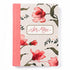Bíblia Sagrada Ser Mãe, NAA, letra grande, capa flexível de tecido bege com estampa floral e lombada rosa. — Plenitude.
