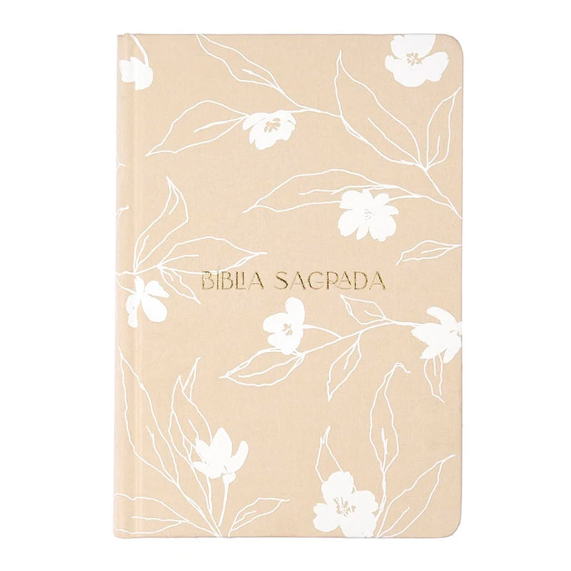 Bíblia The Purpose Book | A21 | Letra Normal | Espaço Para Anotações | Capa Tecido Jardim Bege