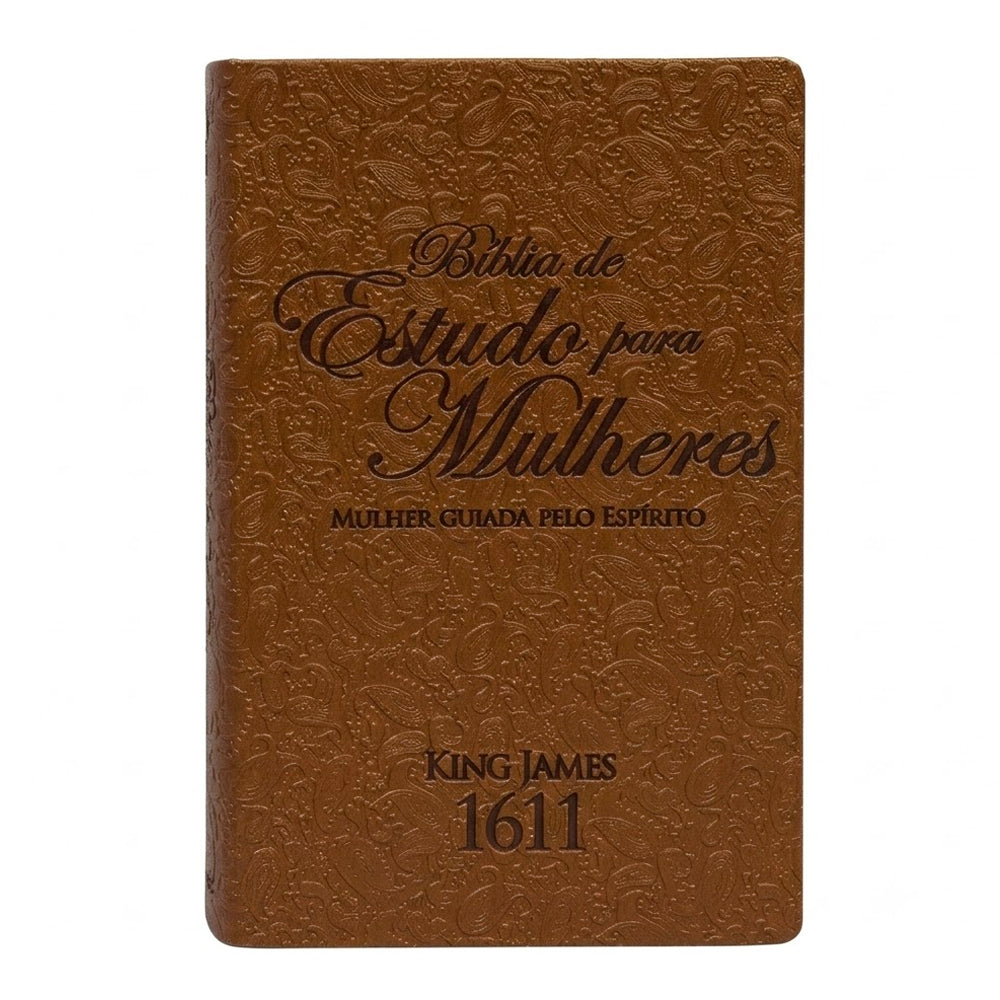 Bíblia de Estudo para Mulheres | BKJ 1611 | Letra normal | Capa Luxo Marrom