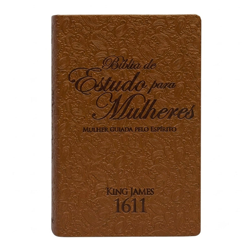 Bíblia de Estudo para Mulheres | BKJ 1611 | Letra normal | Capa Luxo Marrom