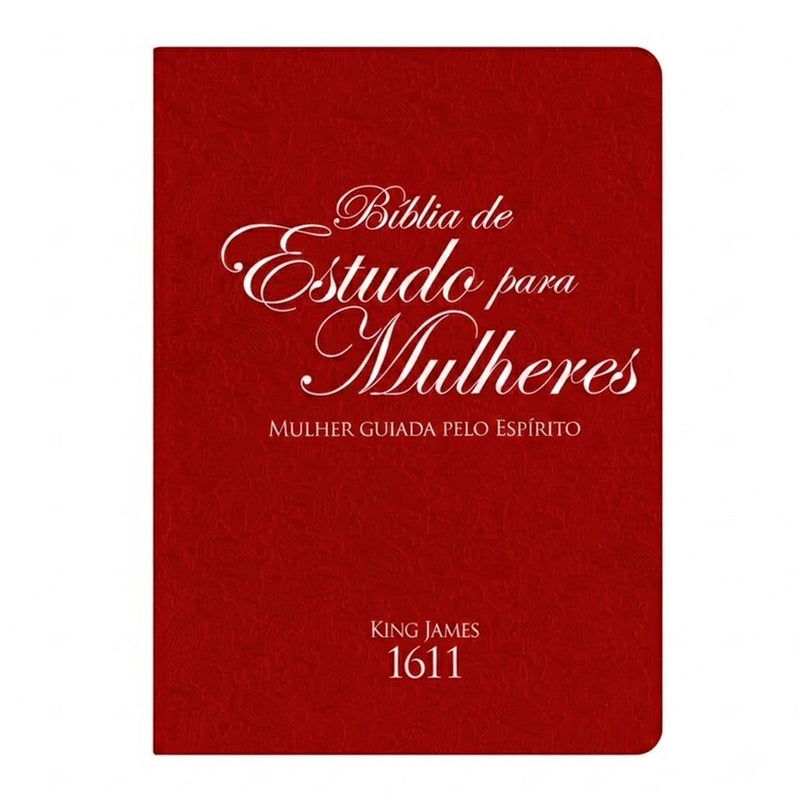 Bíblia de Estudo para Mulheres | BKJ 1611 | Letra normal | Capa Luxo Vermelha