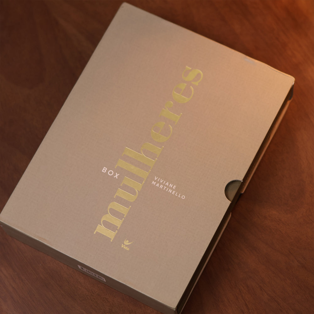 Kit Box Mulheres Viviane Martinello Capa Dura Luxo + Bíblia Mulheres Floral Verde Musgo NVT