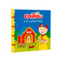 Livro infantil Caillou E os Cachorrinhos, capa azul com Caillou e cães. — Plenitude
