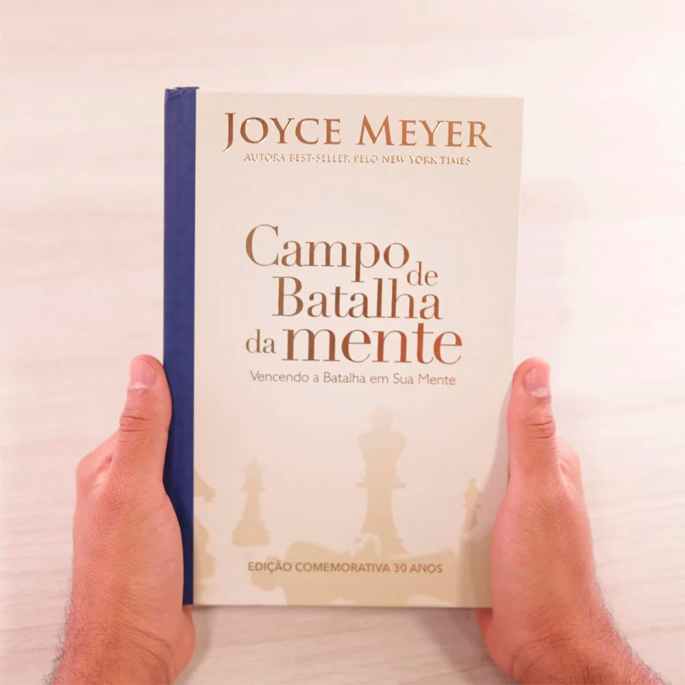 Kit Bíblia Campo de Batalha da Mente | NVA | Letra Normal | Capa Luxo Branca + Campo de Batalha da Mente | Joyce Meyer | Capa Dura Luxo
