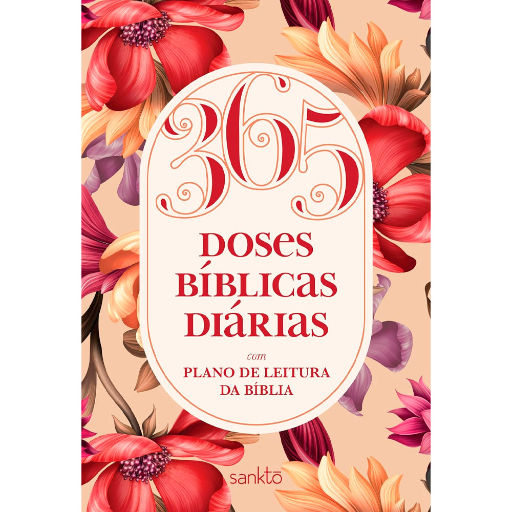 Devocional 365 Doses Bíblicas Diárias | Capa Dura Floral Rosé